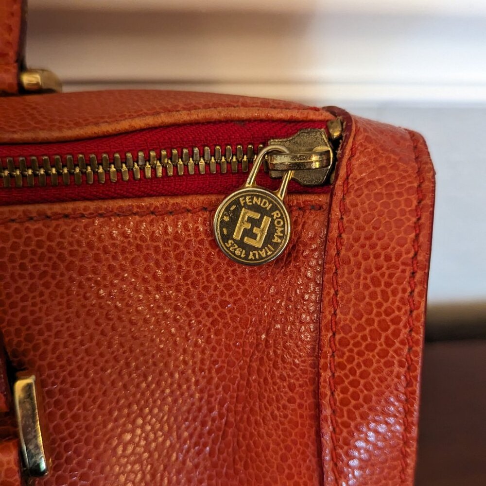 Vintage Fendi leather Boston bag Constellation Series - Picture 5 of 9